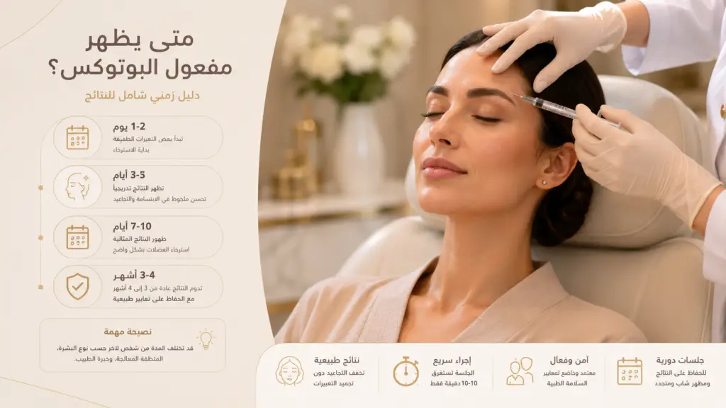 متى تظهر نتيجه البوتوكس؟